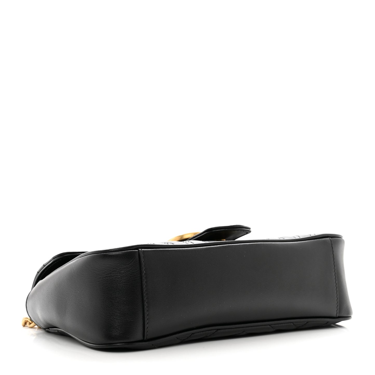 Calfskin Matelasse Small GG Marmont Shoulder Bag Black