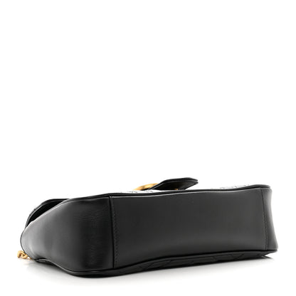 Gucci Calfskin Matelasse Small GG Marmont Shoulder Bag Black 4 of 10