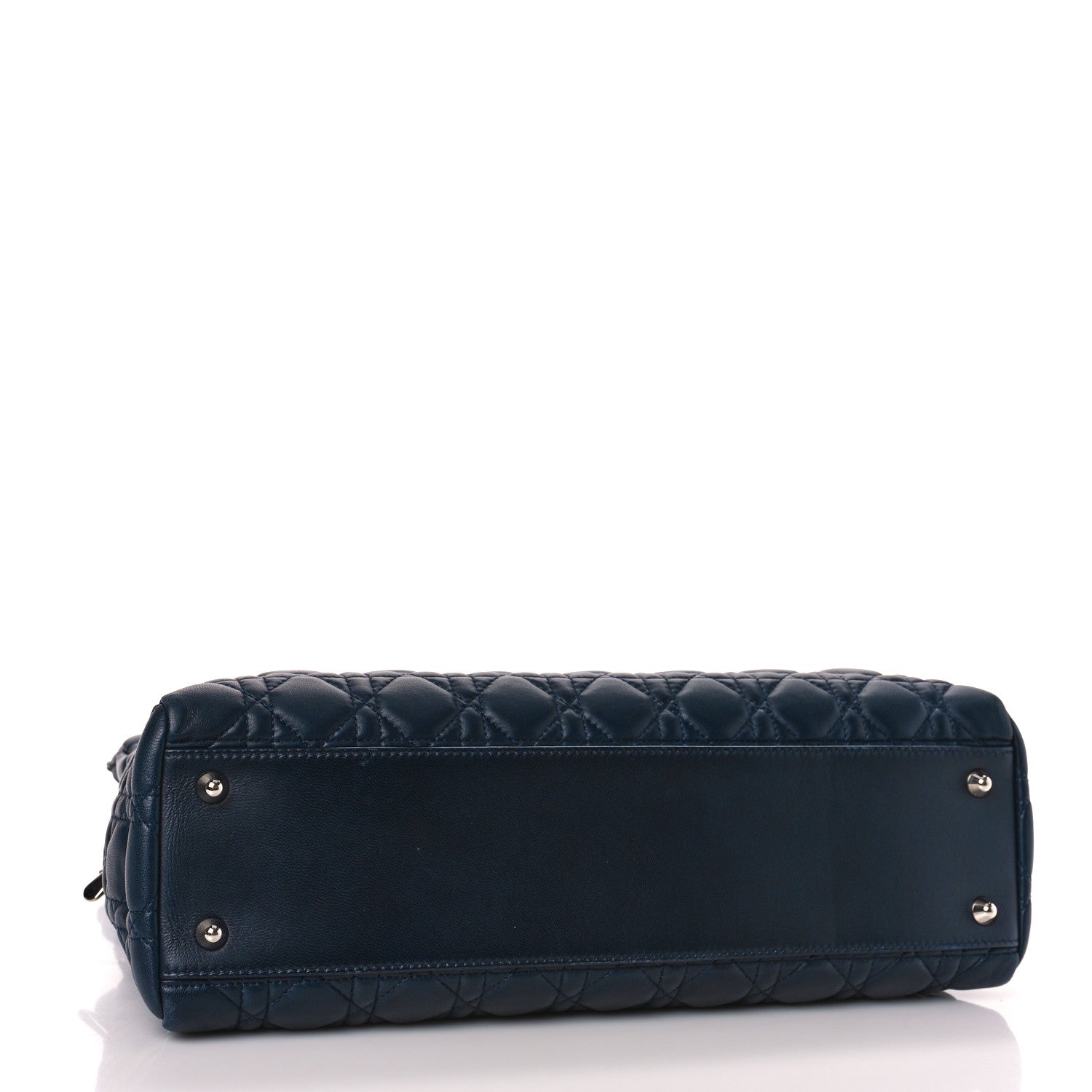 Christian Dior Lambskin Cannage Large Dior Soft Shopping Tote Navy 4 of 9
