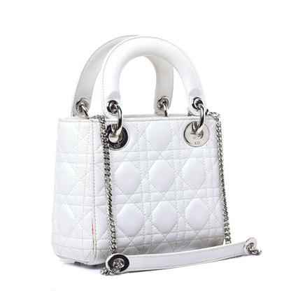 Christian Dior Lambskin Cannage Mini Lady Dior White 3 of 8