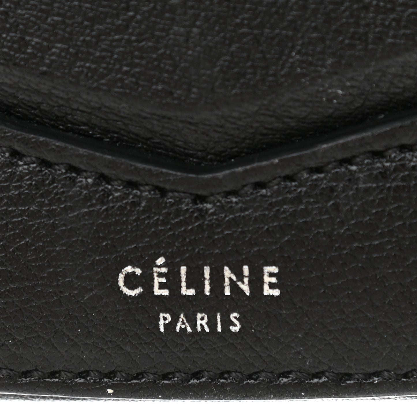 Shiny Textured Calfskin Small Trotteur Black