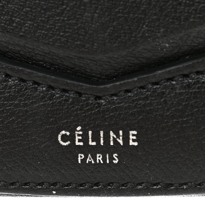 Celine Shiny Textured Calfskin Small Trotteur Black 6 of 8