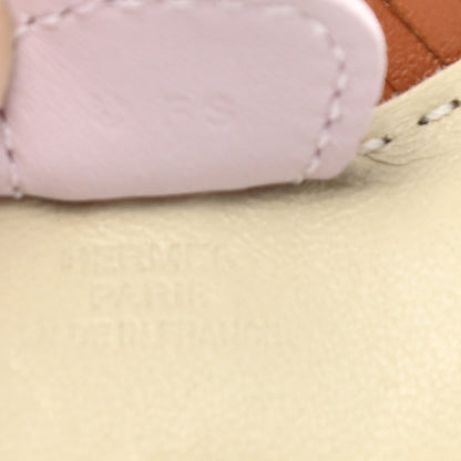 Hermes Milo Lambskin Grigri Rodeo Horse Bag Charm PM Craie Gold Mauve Pale 3 of 5