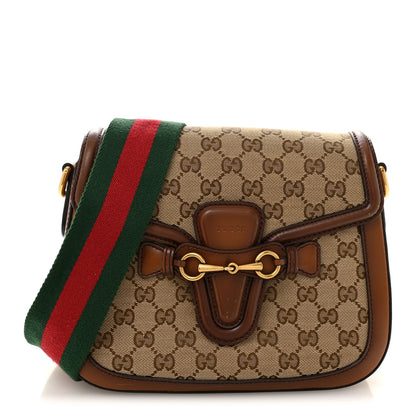 Gucci Monogram Medium Lady Web Shoulder Bag Beige Cuir 1 of 12