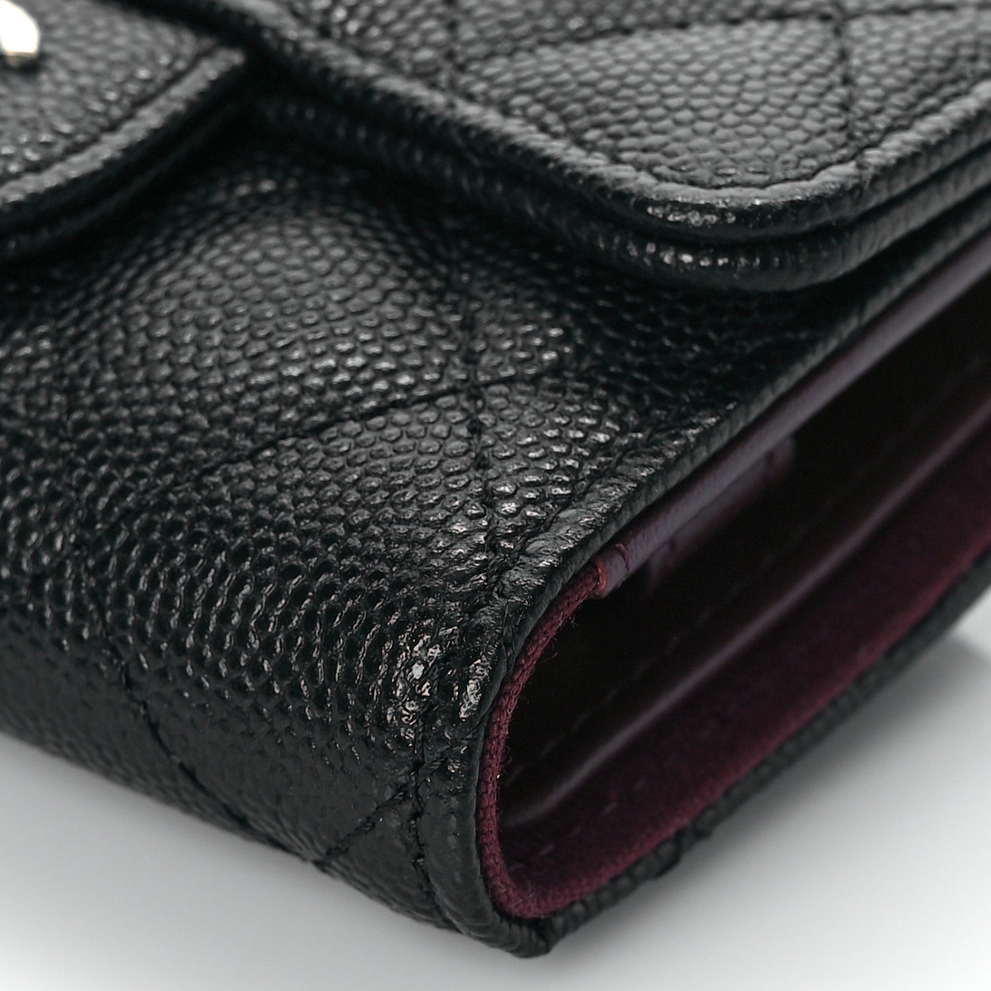 Caviar Quilted Classic 4 Key Holder Wallet Black