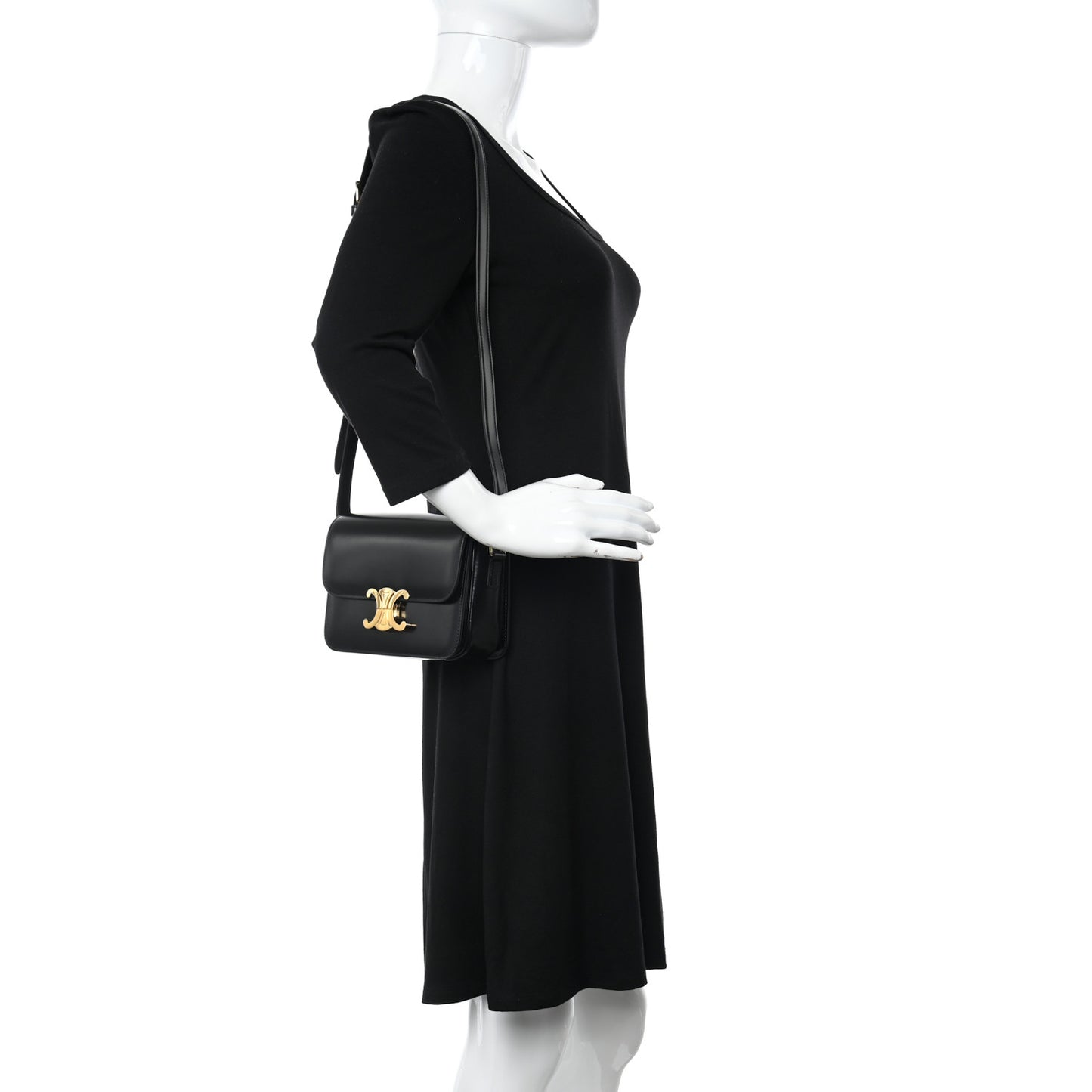 Shiny Calfskin Teen Triomphe Black