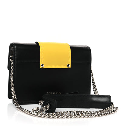 Prada City Calf Crystal Embellished Ribbon Bag Black 3 of 9
