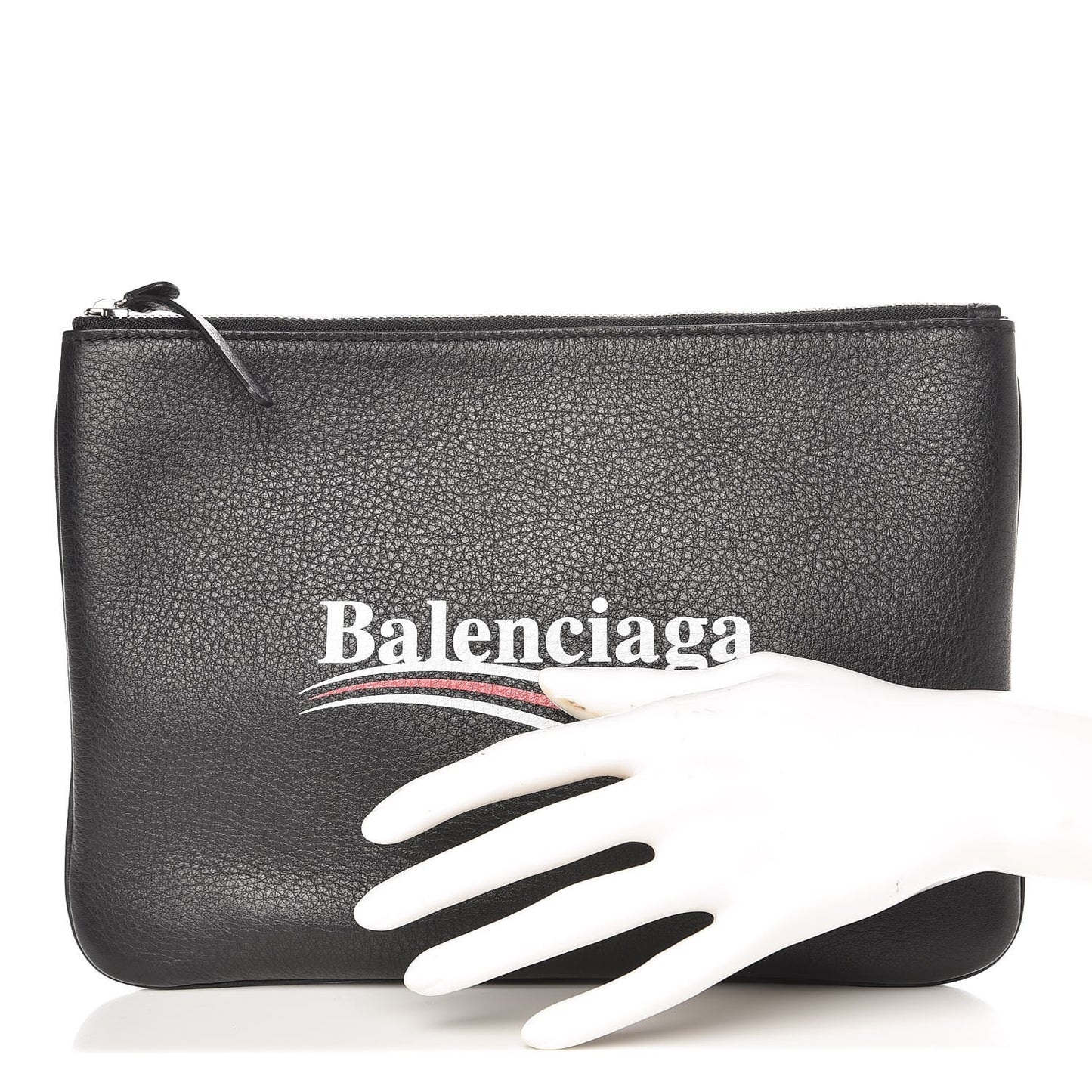 Calfskin Political Campaign Logo Pouch Black