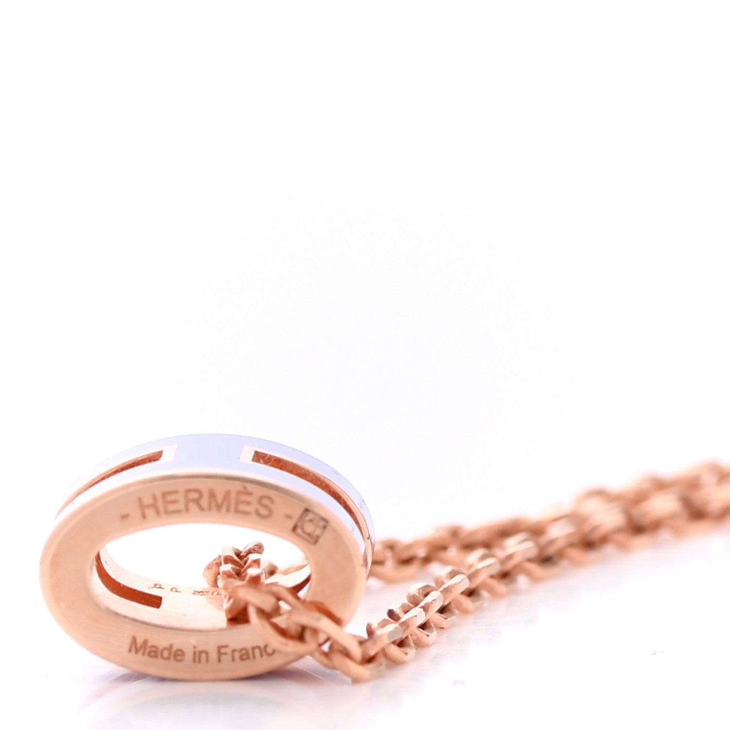Hermes Rose Gold Mini Pop H Pendant Necklace Lilas 6 of 8