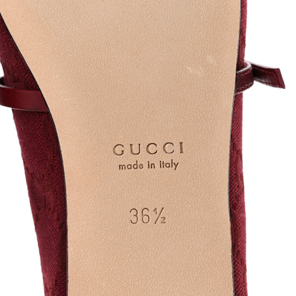Gucci GG Monogram Horsebit Ballet Flats 36.5 Rosso Ancora 7 of 12