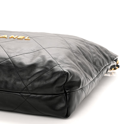 Chanel Shiny Calfskin Quilted Large Chanel 22 Black 11 of 11