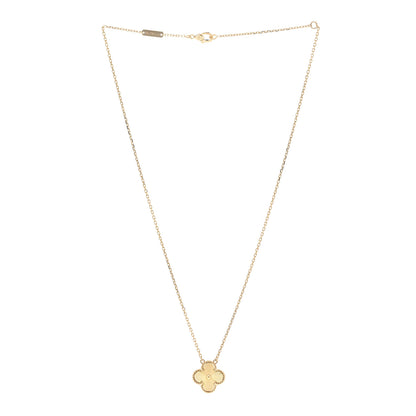 Van Cleef & Arpels VAN CLEEF &amp; ARPELS 18K Yellow Gold Guilloche Vintage Alhambra Pendant Necklace 3 of 6