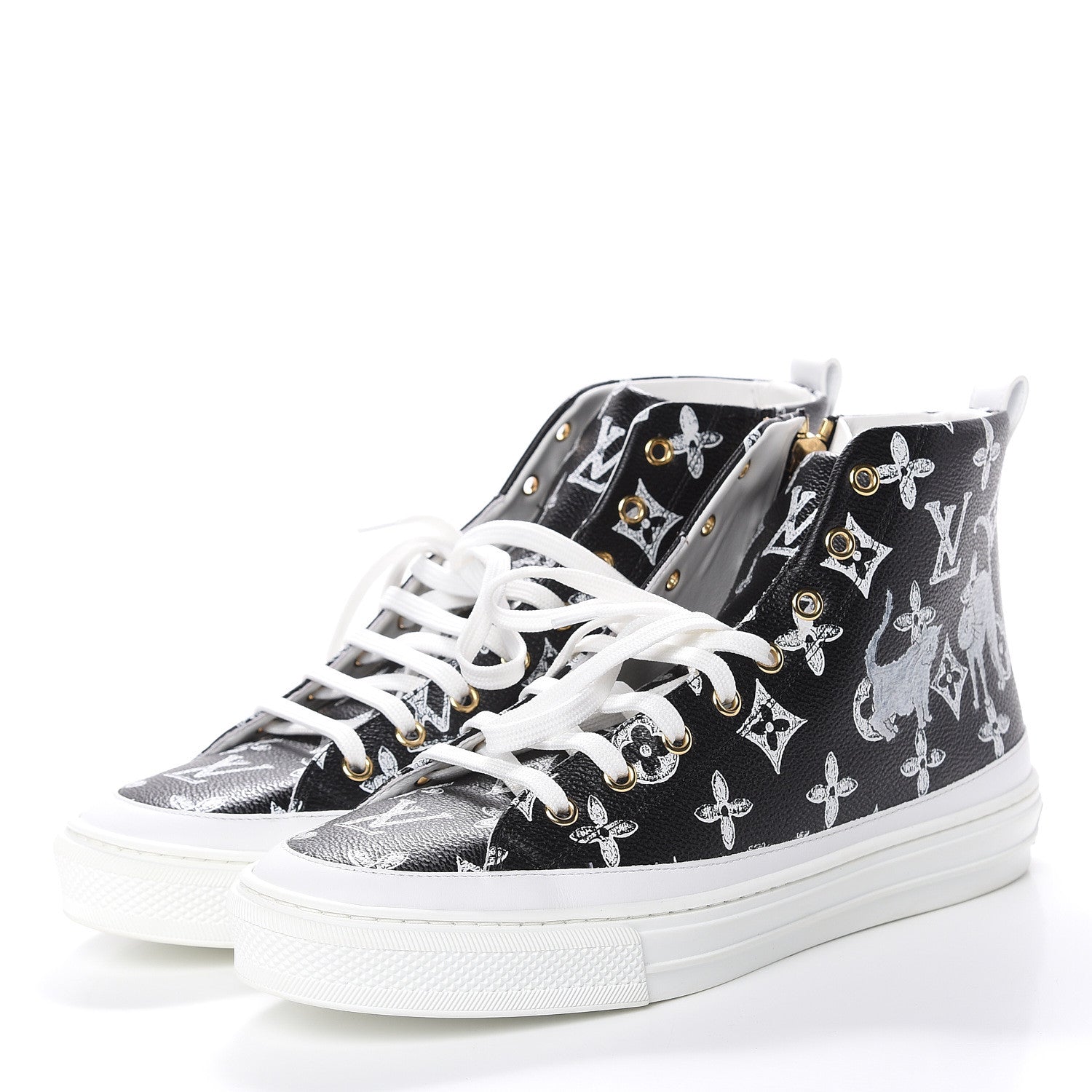 Louis Vuitton Catogram Stellar Sneaker Boots 40 Black 3 of 9