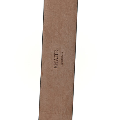Khaite Calfskin Snakeskin Embossed Manhattan Belt 80 32 Natural 3 of 7
