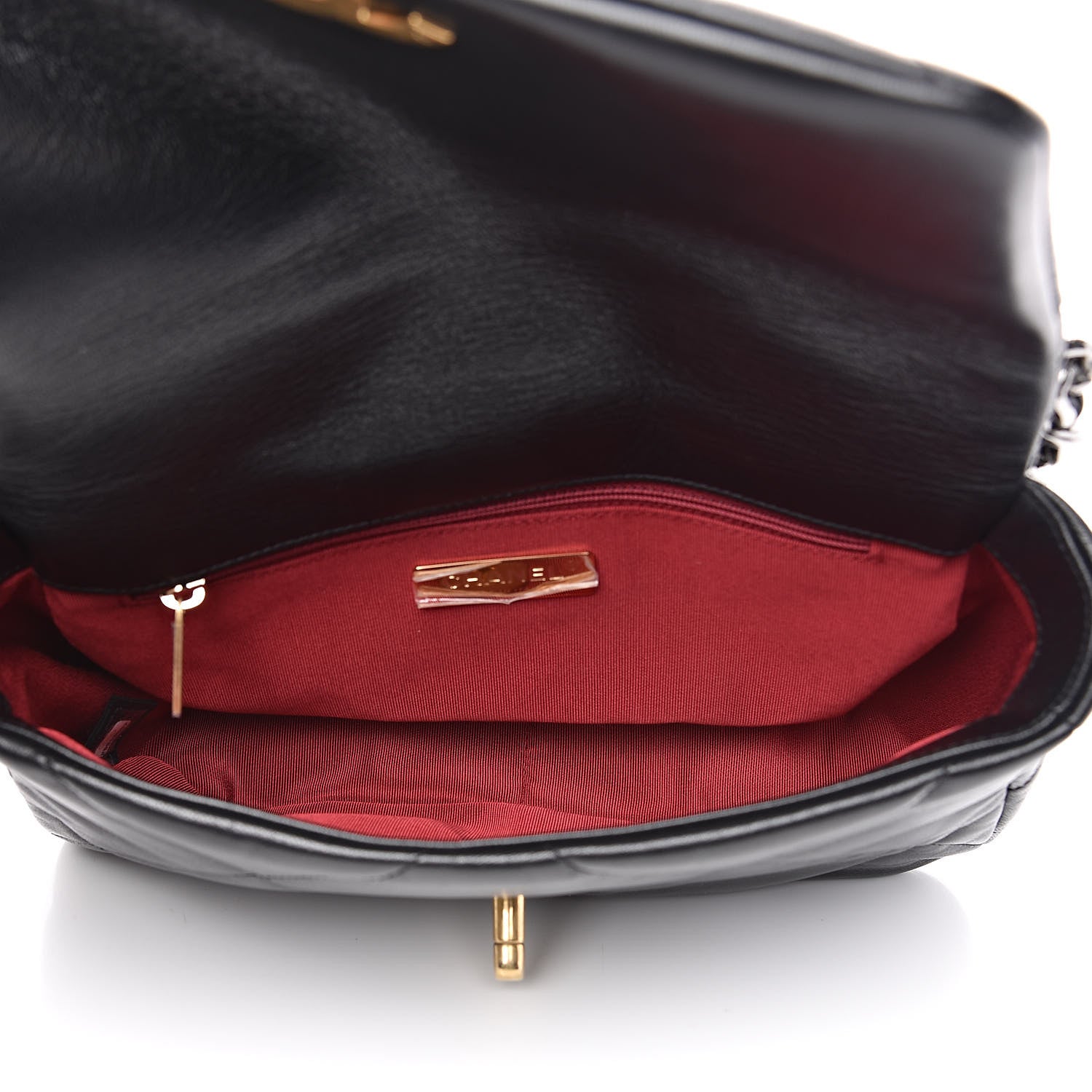 Chanel Goatskin Quilted Medium 19 Flap Black 5 of 11