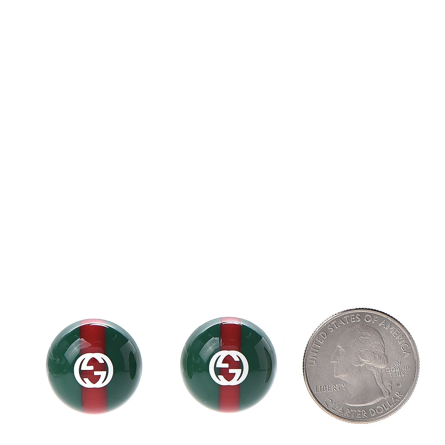 Gucci Resin Web Stud Earrings 2 of 5