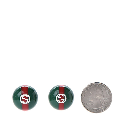 Gucci Resin Web Stud Earrings 2 of 5
