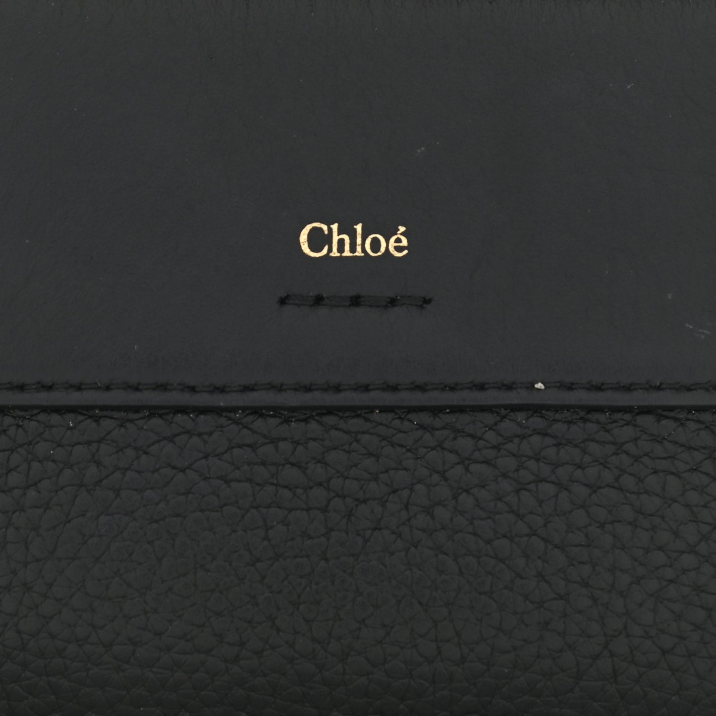 Grained Calfskin Drew Card Holder Black