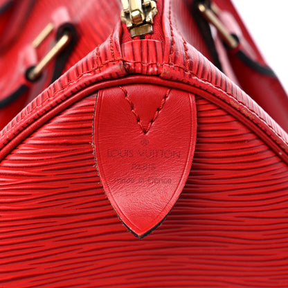 Louis Vuitton Epi Speedy 25 Castillan Red 7 of 18