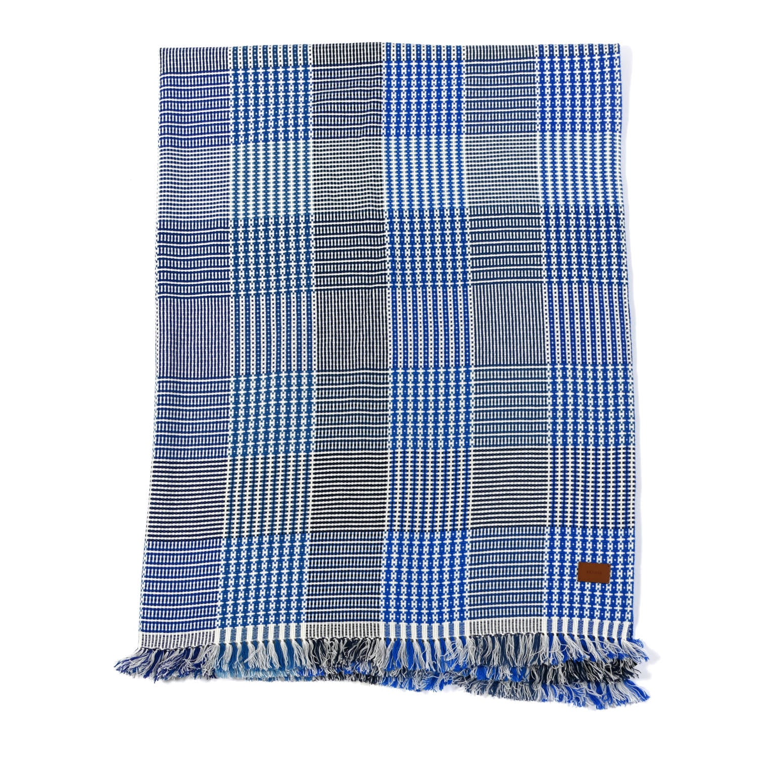 Hermes Cashmere Loom Mosaique Blanket Egee 1 of 4