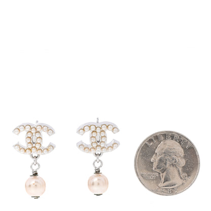 Chanel Pearl CC Drop Earrings Gold 2 of 4
