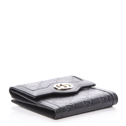 Gucci Guccissima Sukey French Flap Wallet Black 4 of 11