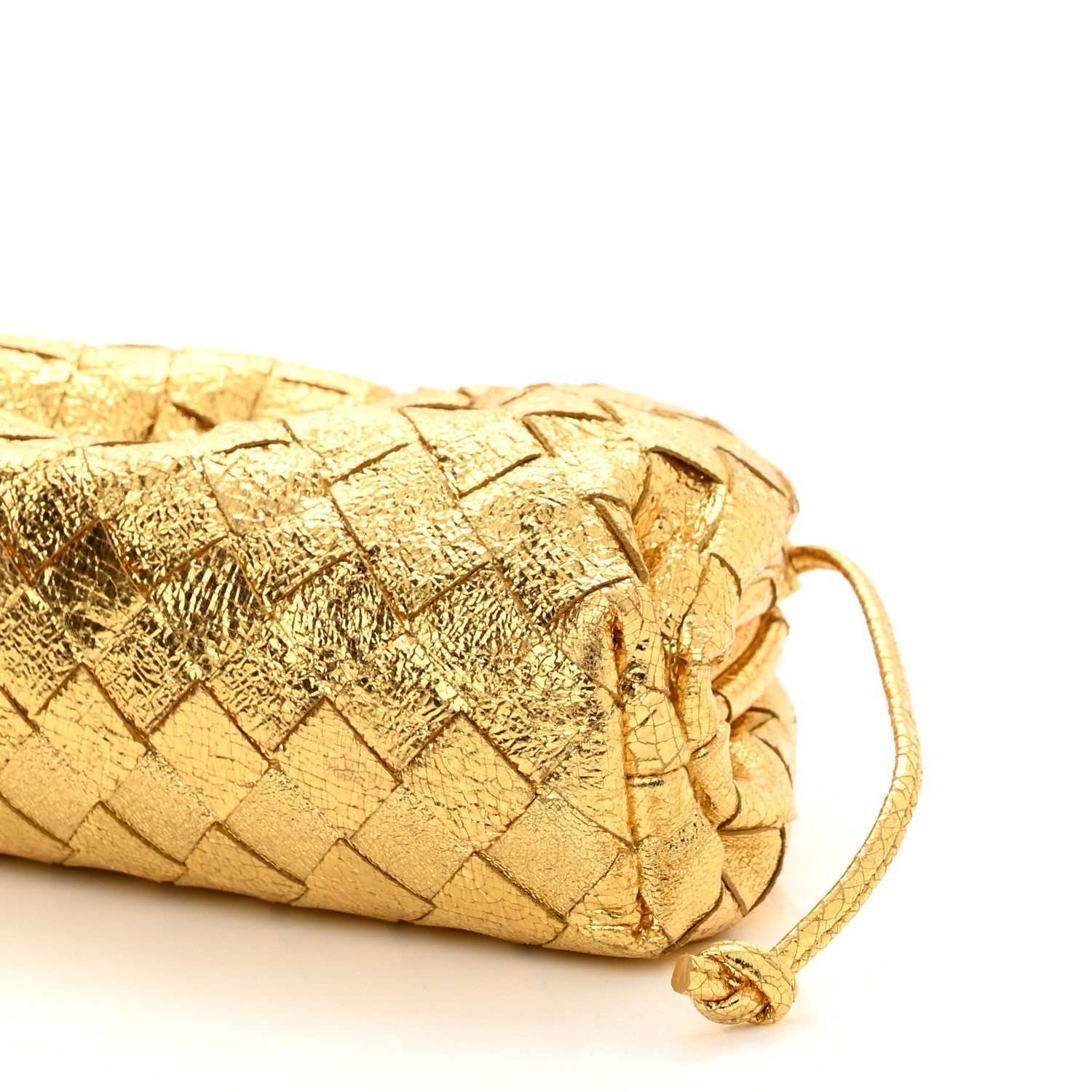 Bottega Veneta Metallic Nappa Intrecciato The Mini Pouch Gold 11 of 12