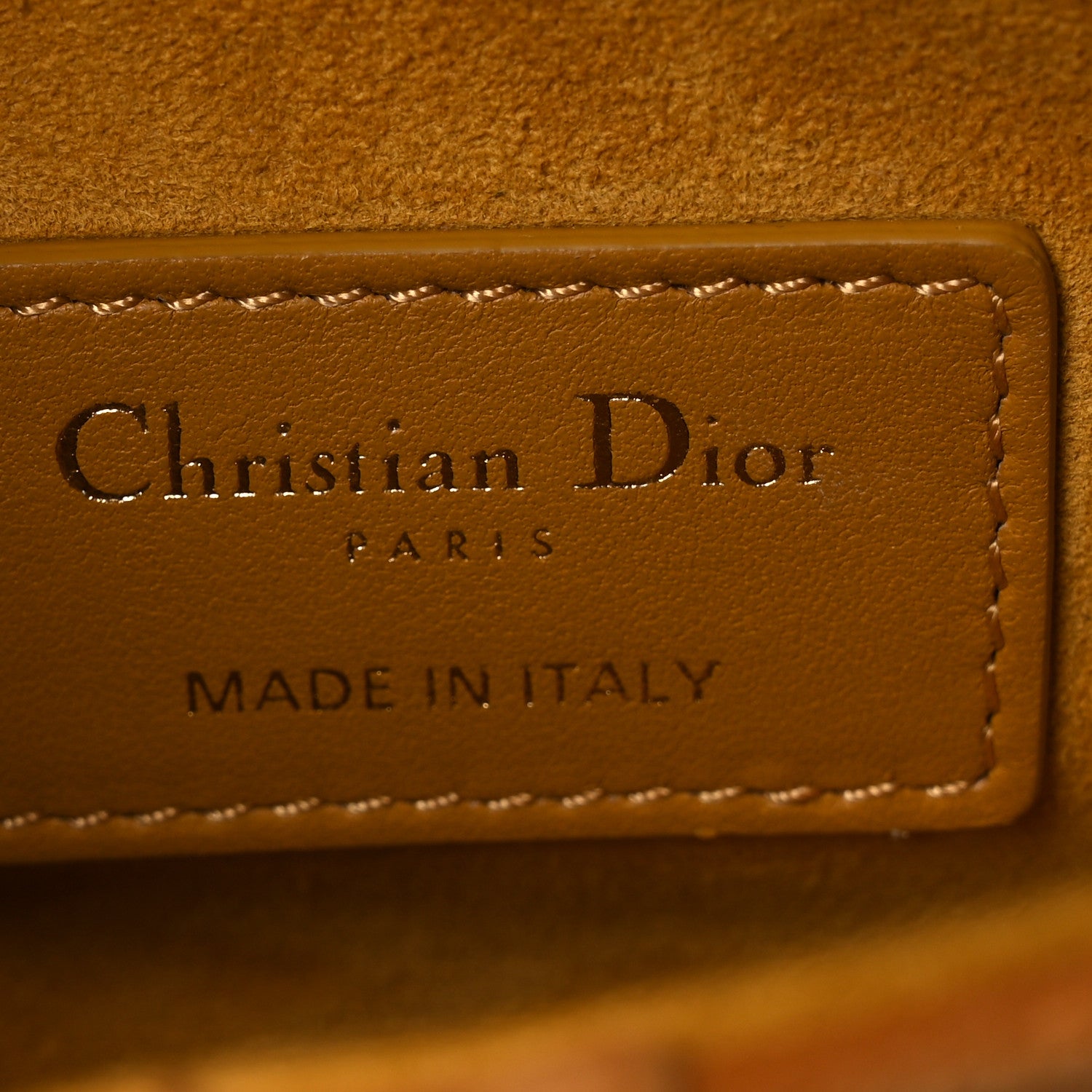Christian Dior Velvet Crystal Mini Saddle Bag Camello 6 of 11