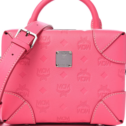 MCM Calfskin Ottomar Monogram Small Berlin Crossbody Sugar Pink 8 of 8