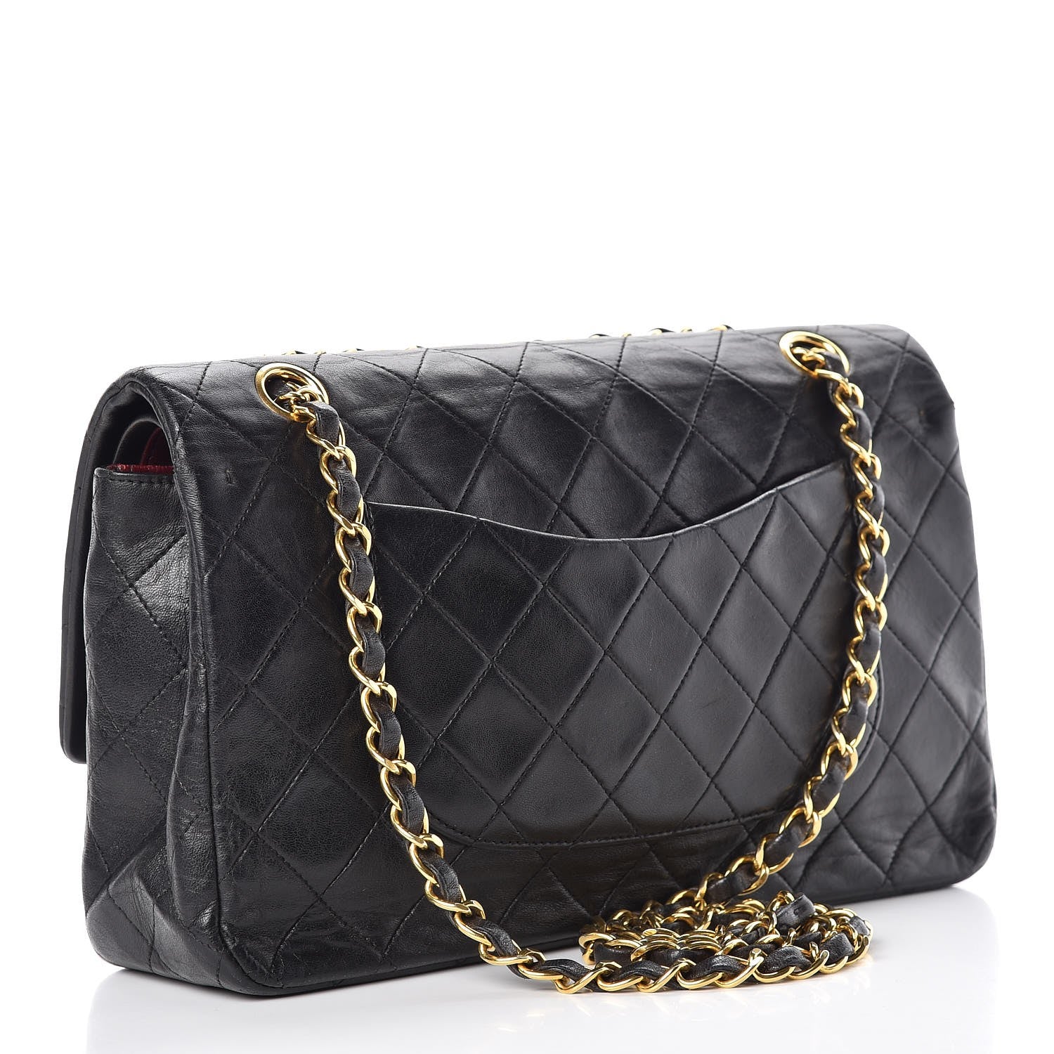 Chanel Lambskin Quilted Medium Double Flap Black 3 of 8