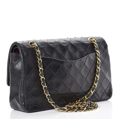 Chanel Lambskin Quilted Medium Double Flap Black 3 of 8
