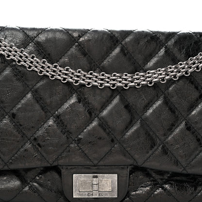 Chanel Metallic Aged Calfskin Quilted 2.55 Reissue 228 Flap Black 8 of 14