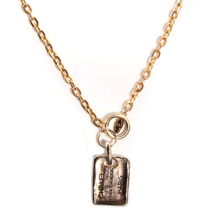 Chanel 31 Rue Cambon Tag Pendant Necklace Gold 1 of 5