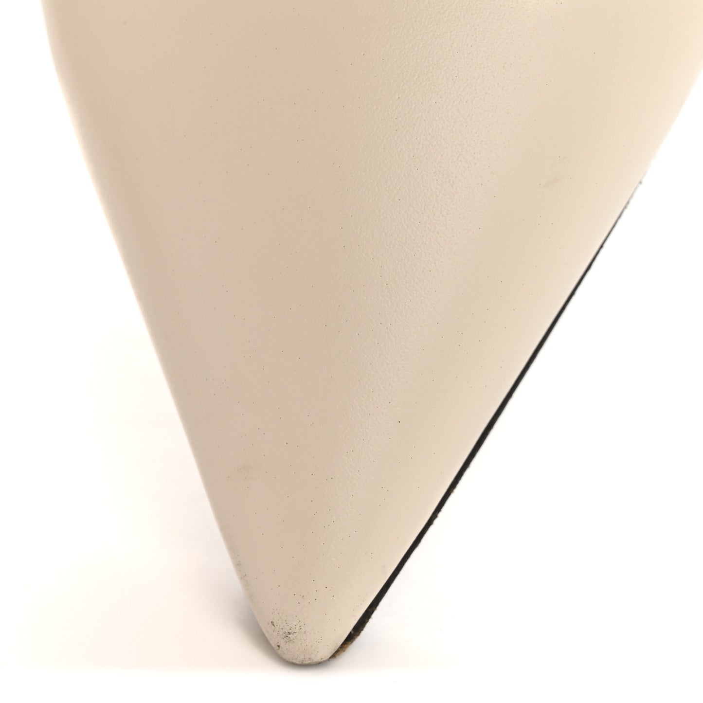 Calfskin Roman Stud Flat Mules 36.5 Light Ivory
