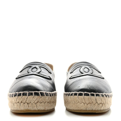 Chanel Lambskin CC Espadrilles 36 Black 2 of 11