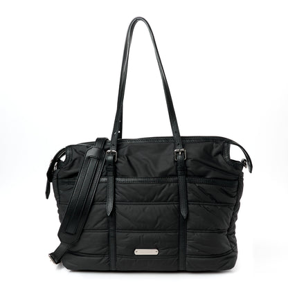 Burberry Nylon House Check Quilted Abbey Diaper Bag Black 1 of 10