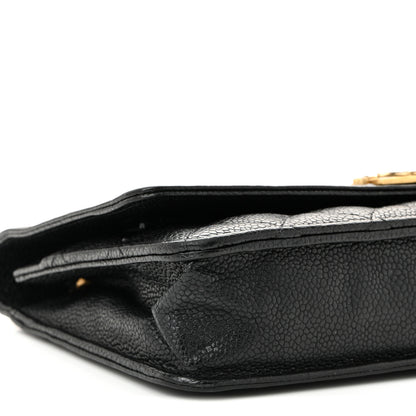 Chanel Caviar Quilted Boy Wallet On Chain WOC Black 10 of 12