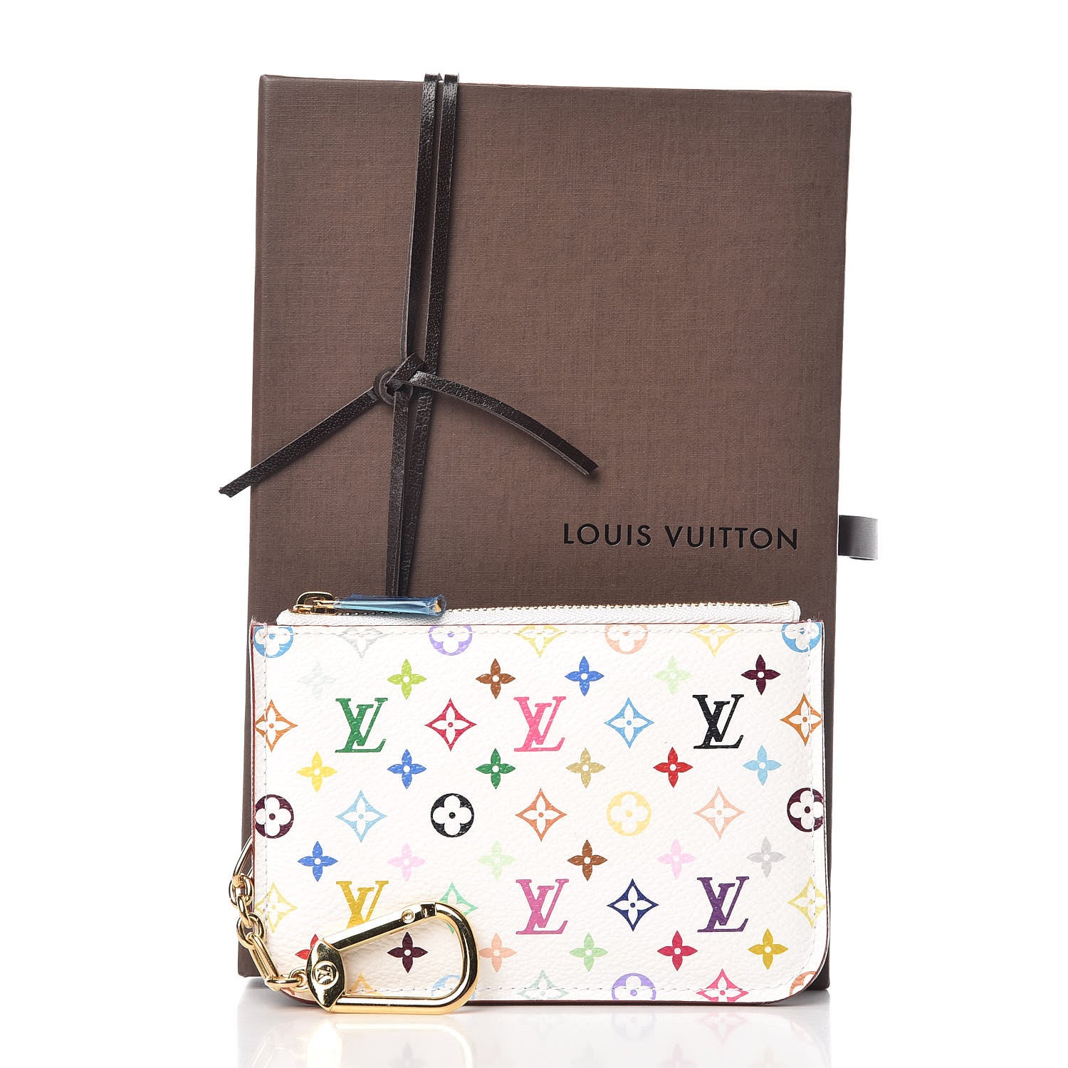 Louis Vuitton Monogram Multicolor Key Pouch White Litchi 11 of 11