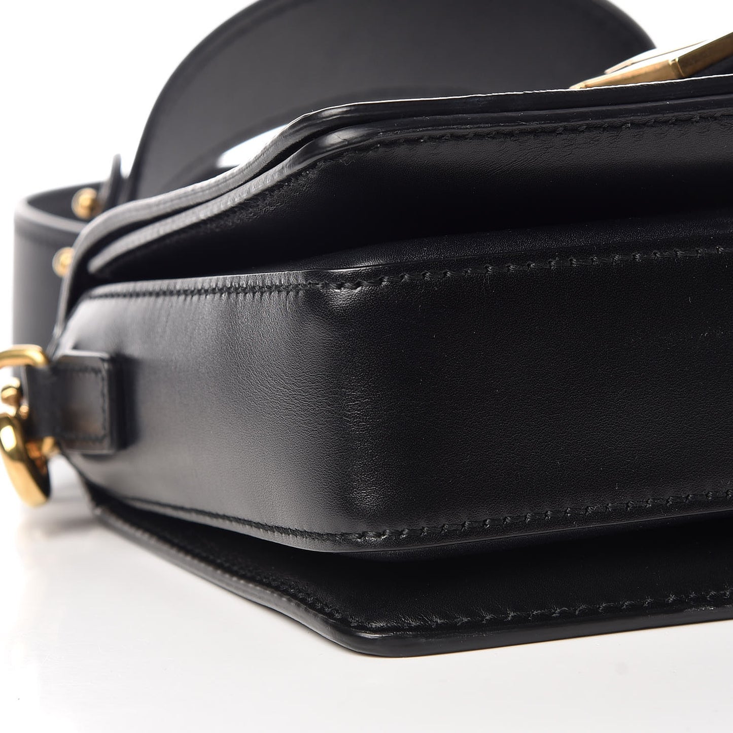 Calfskin Studded Floral Dio(r)evolution Flap Bag Black