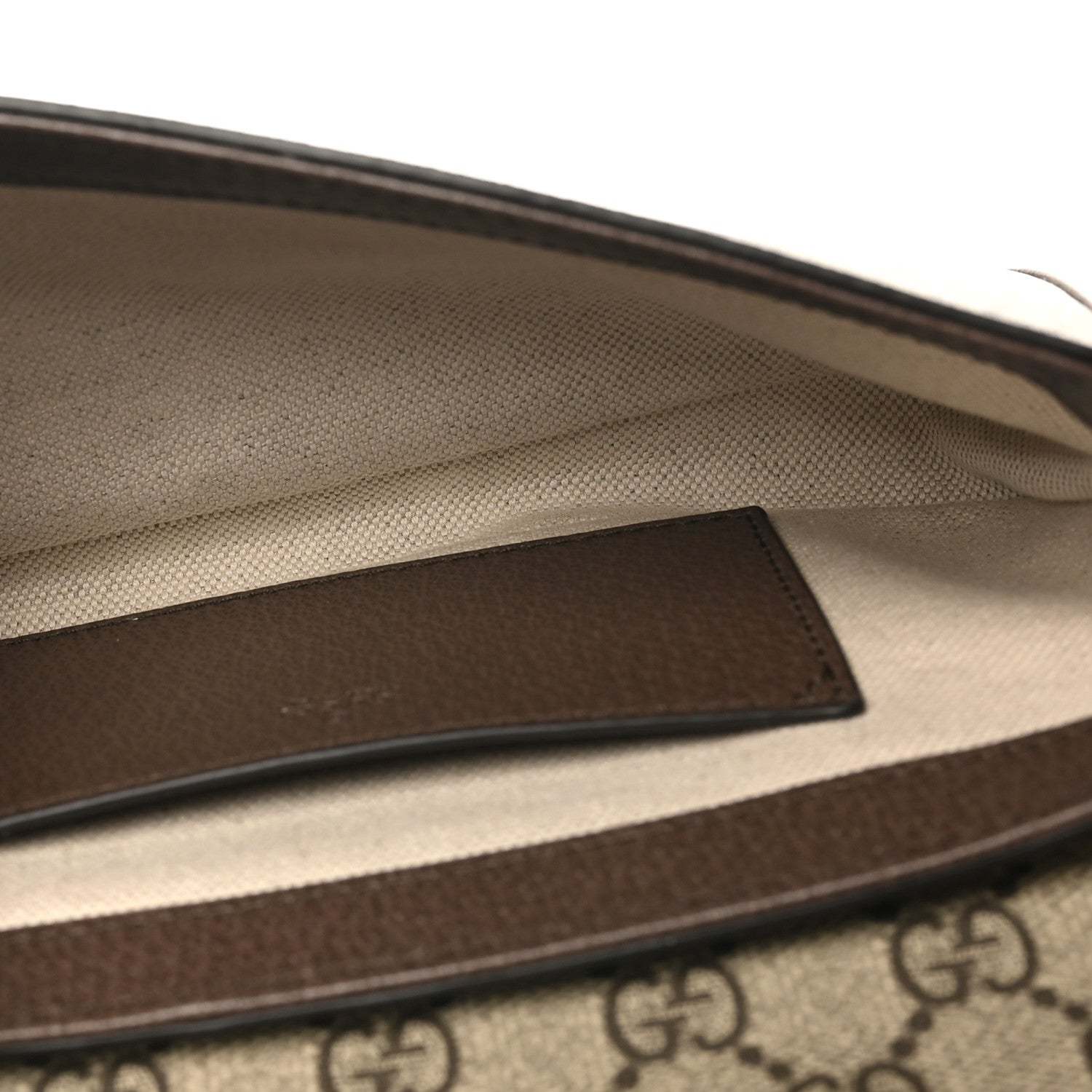 Gucci GG Supreme Monogram Textured Dollar Calfskin Web Mini Ophidia Envelope Shoulder Bag Beige Ebony New Acero 4 of 10