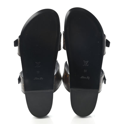 Louis Vuitton Monogram Bom Dia Mule Sandals 39 Black 5 of 10