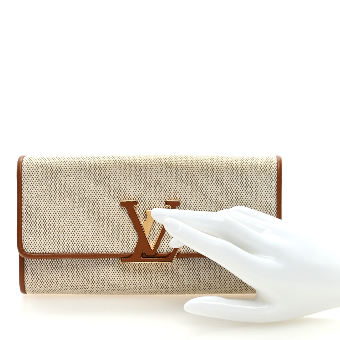 Canvas Taurillon Capucines Capucines Wallet Caramel