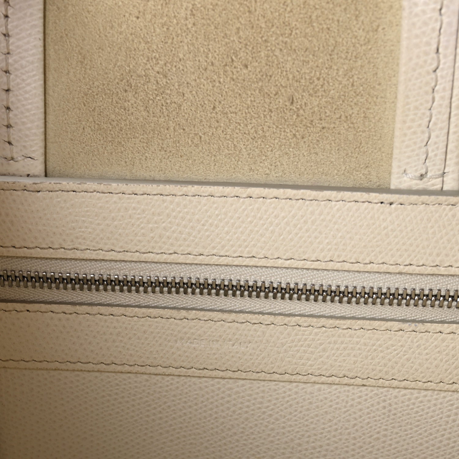 Celine Grained Calfskin Small Vertical Cabas Cream 7 of 13