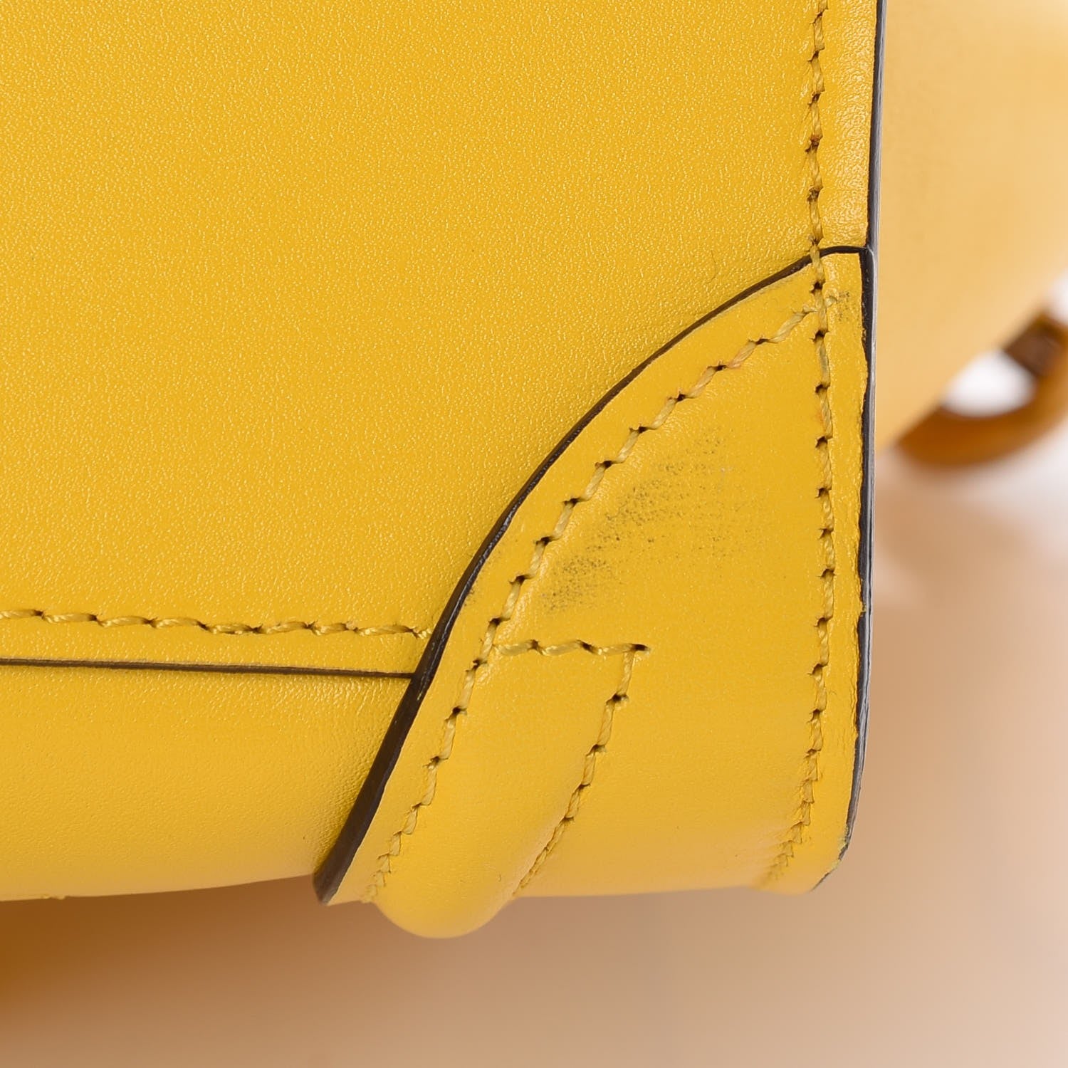 Celine Palmelato Calfskin Nano Luggage Sunflower 12 of 15