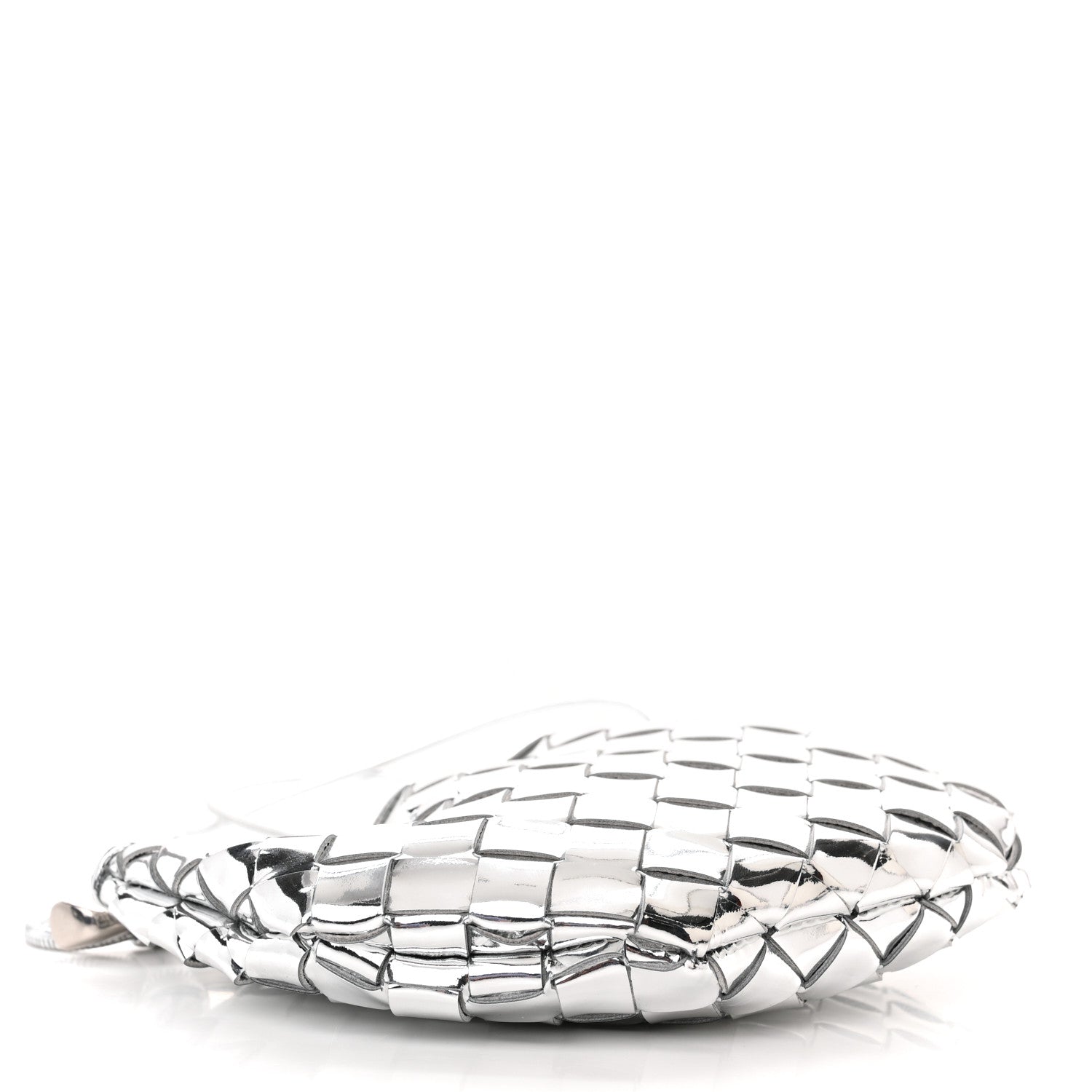 Bottega Veneta Mirror Laminated Nappa Intrecciato Mini Sardine Bag Silver 4 of 9