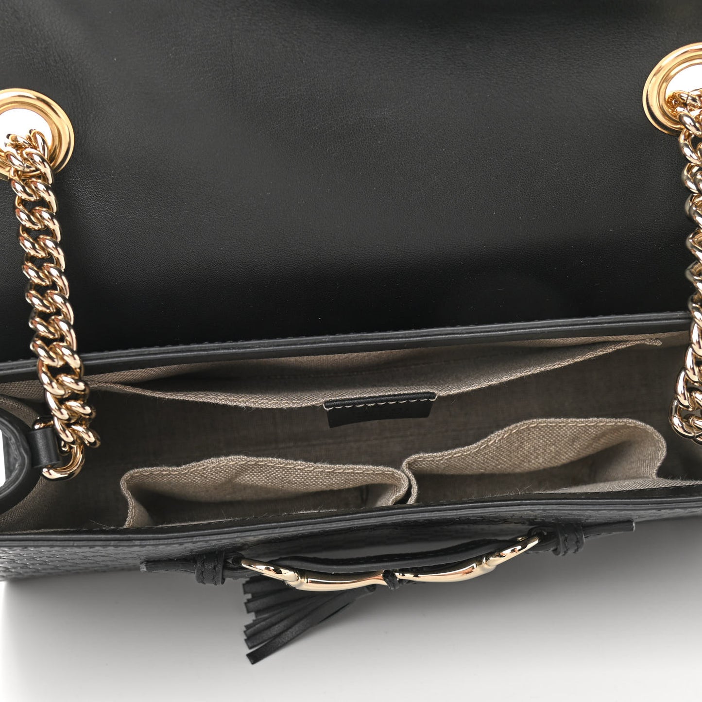 Microguccissima Medium Emily Chain Shoulder Bag Black