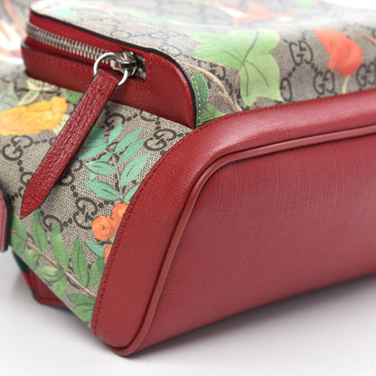 Gucci GG Supreme Monogram Tian Web Small Day Backpack Beige Multicolor Red 8 of 11