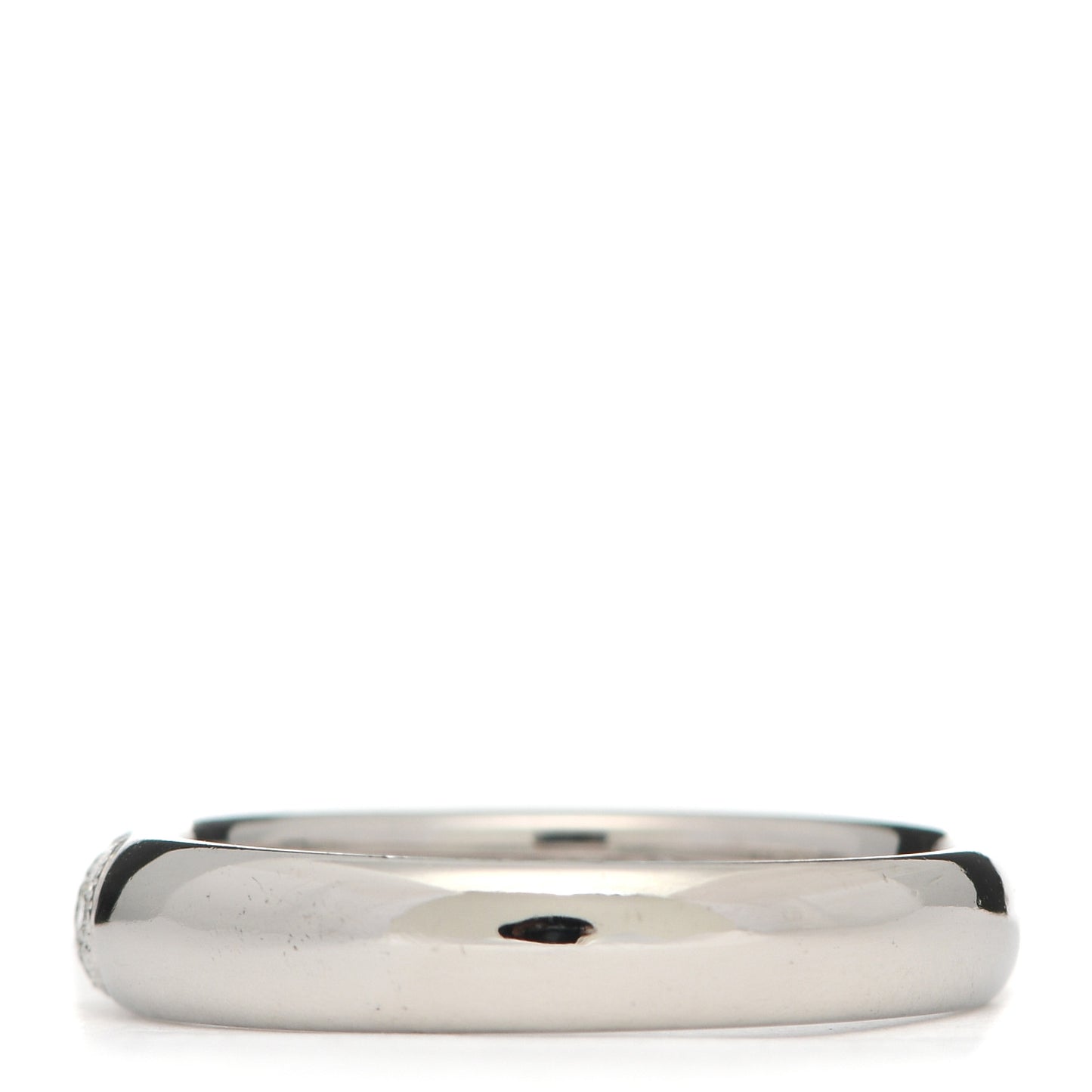 Platinum Diamond .35ct 4mm Pave Band Ring 53 6.25