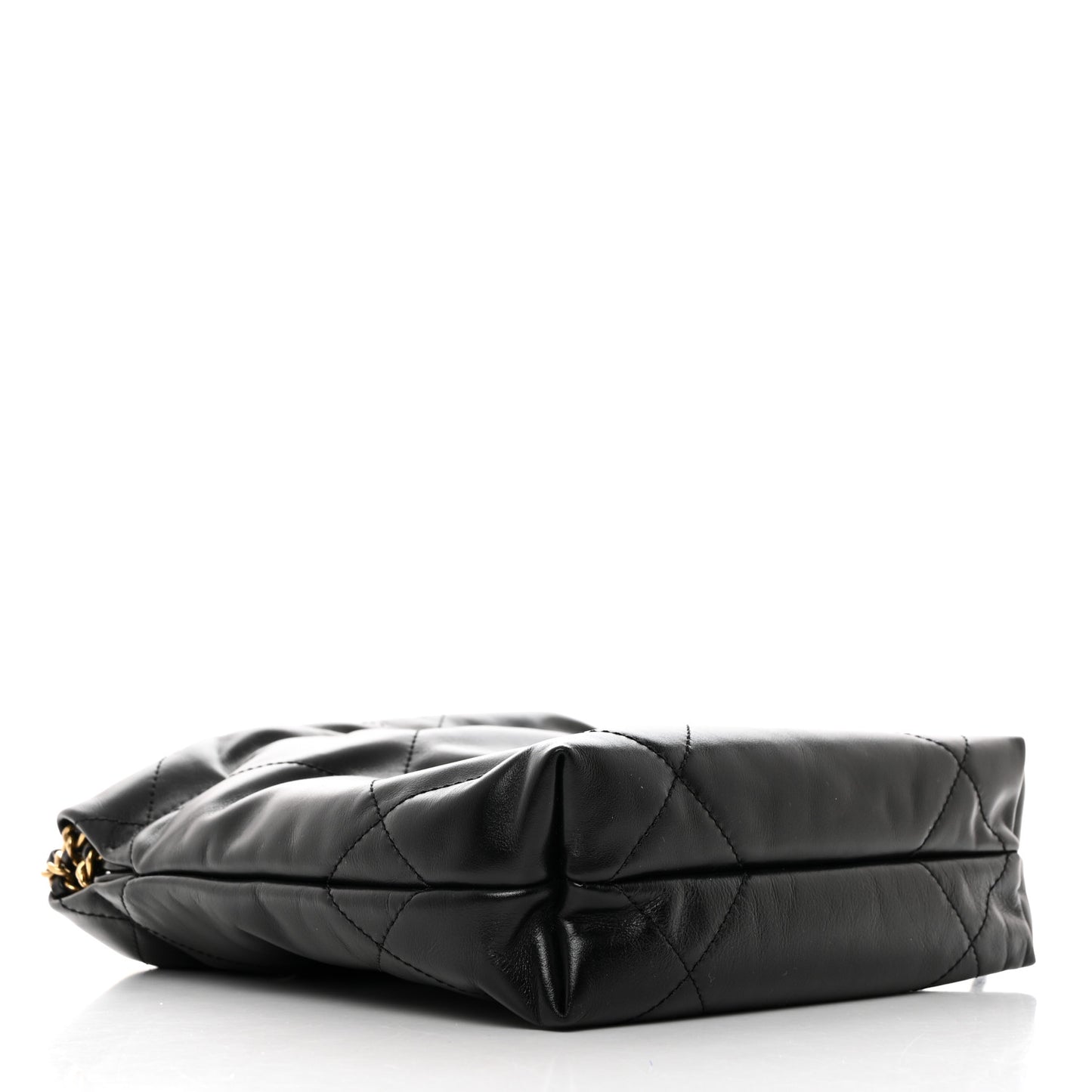 Shiny Calfskin Quilted Mini Chanel 22 Black