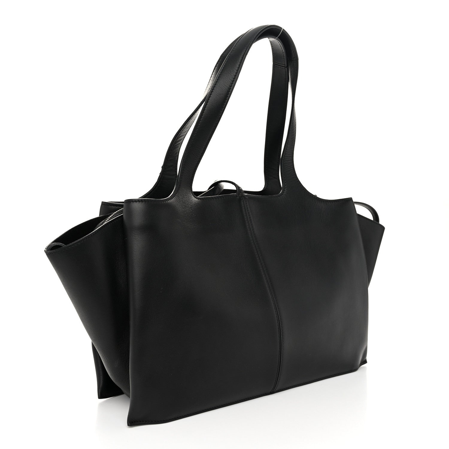 Celine Smooth Calfskin Small Tri-Fold Bag Black 3 of 11